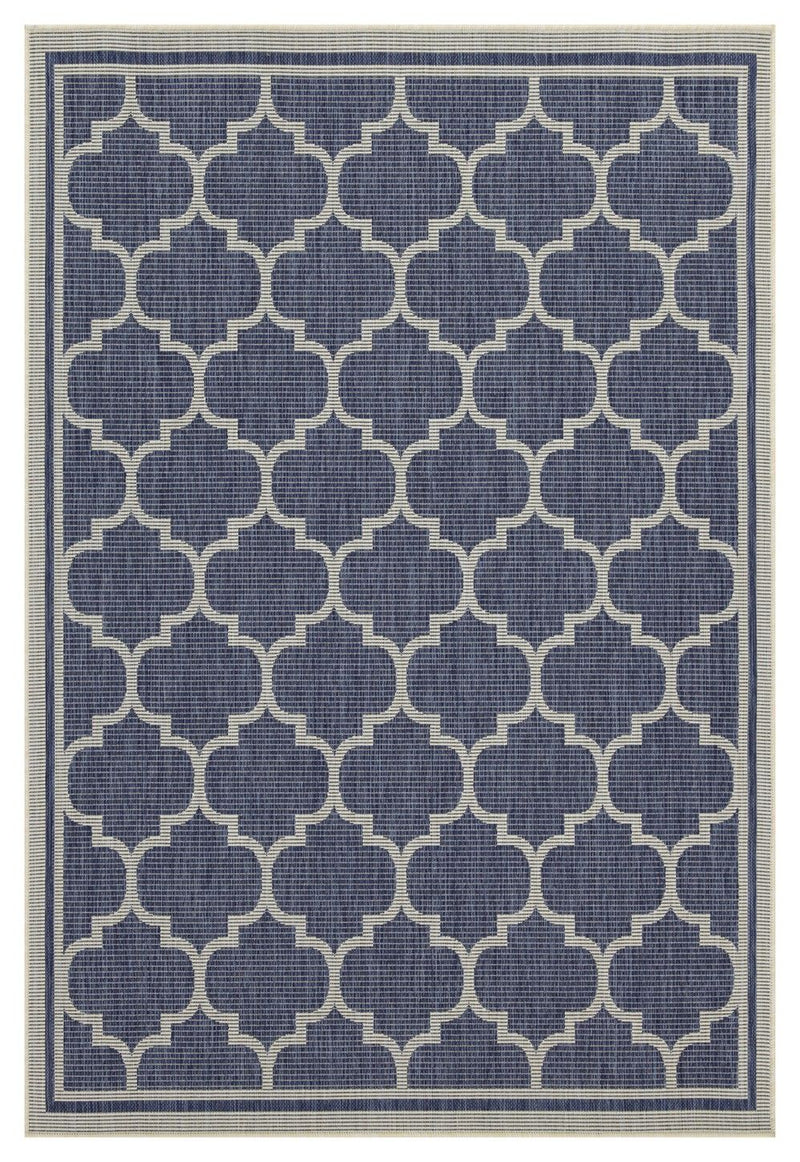 Sunshine - 5'3" X 7'3" Indoor, Outdoor Area Rug Polypropylene - Blue - R&R Furniture Gallery (Fountain Valley, CA)