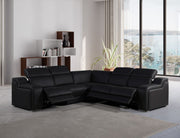 1116 - 5-Piece L-Shaped Sectional Sofa In With 3 Power Recliners & Power Headrests - R&R Furniture Gallery (Fountain Valley, CA)