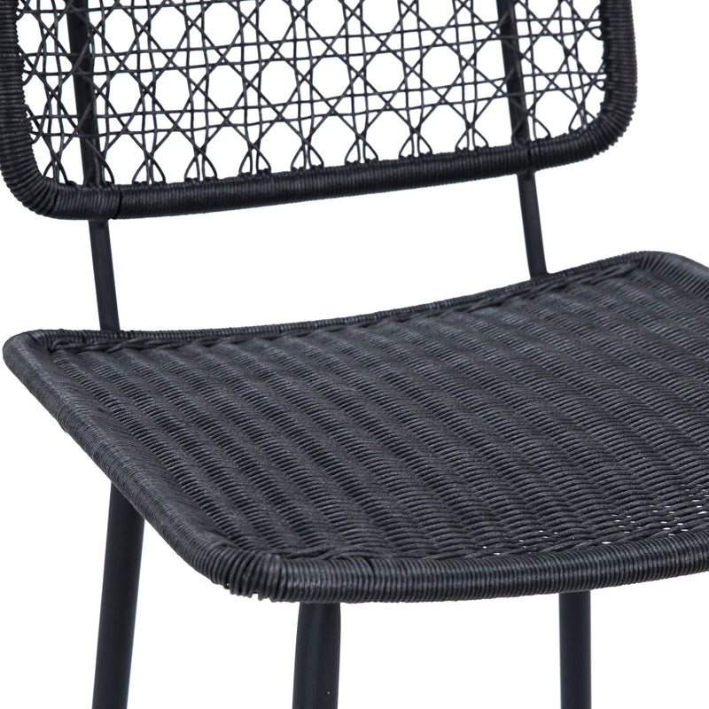 Manalo - Outdoor Counter Stool - Black And Black