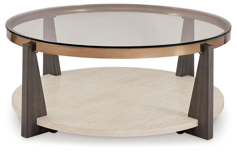 Frazwa - Round Cocktail Table - Multi - R&R Furniture Gallery (Fountain Valley, CA)