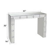 Hessa - Console Table - Mirrored & Faux Rhinestone - R&R Furniture Gallery (Fountain Valley, CA)