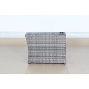 Gray LSI Patio Furniture Shick Outdoor Side Table with a modern, square design and sturdy metal frame for outdoor use.