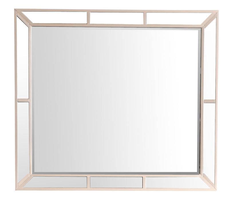 Contemporary mirror by Glory Furniture featuring a sleek, elegant design with a modern rectangular frame and reflective glass surface.