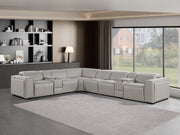 1224 - 8-Piece L-Shaped Sectional Sofa In With 4 Power Recliners & Power Headrests - R&R Furniture Gallery (Fountain Valley, CA)