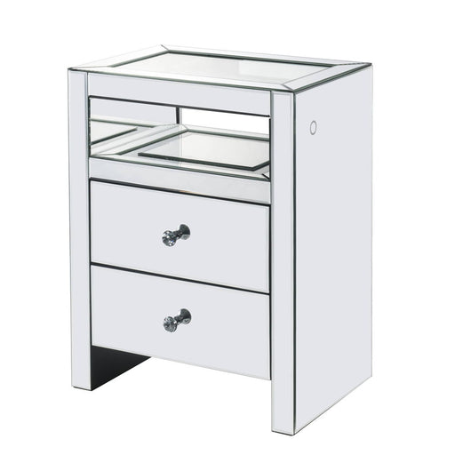 Dominic - Accent Table With LED - Mirrored - R&R Furniture Gallery (Fountain Valley, CA)