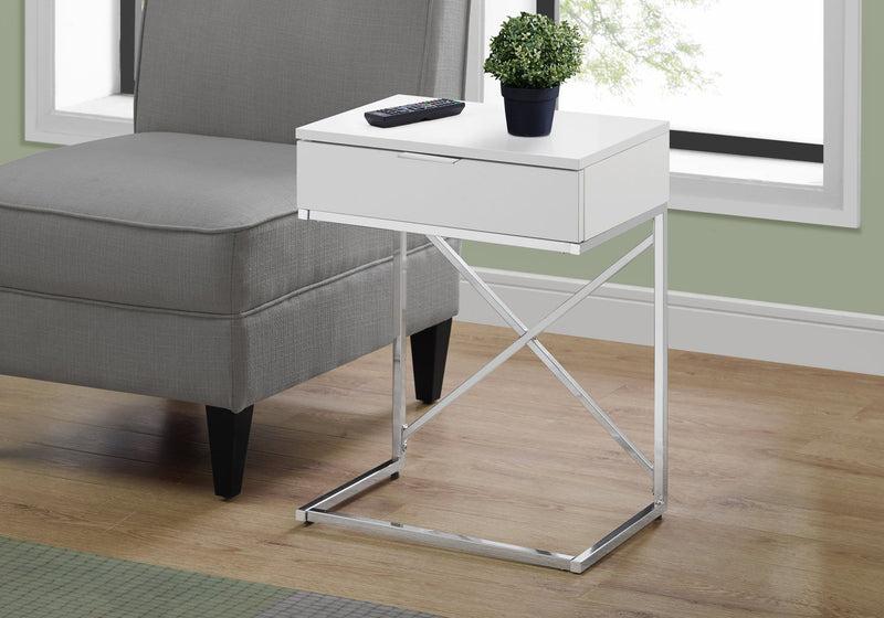Accent Side Table, Storage Drawer, Spacious Tabletop, Contemporary & Modern - R&R Furniture Gallery (Fountain Valley, CA)