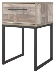 Neilsville - One Drawer Night Stand - Vinyl-Wrapped - Whitewash - R&R Furniture Gallery (Fountain Valley, CA)