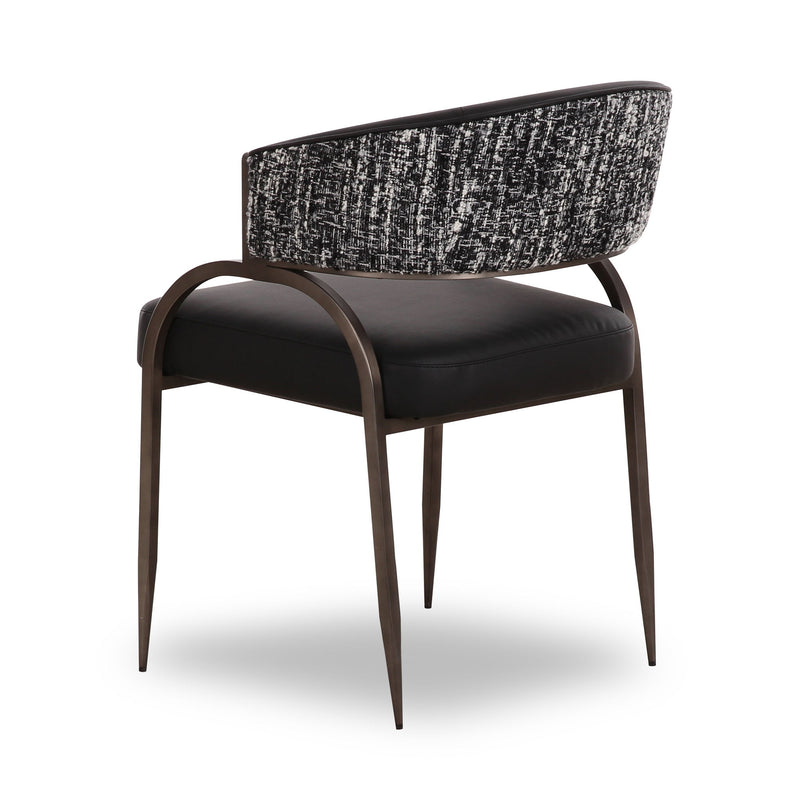 Tatum - Vegan Leather 2-Tone Dining Chair - R&R Furniture Gallery (Fountain Valley, CA)