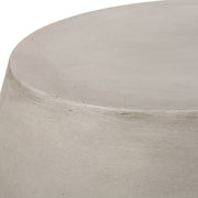 Outdoor oval-shaped side table by Noble House with a sleek surface and sturdy metal frame for patio or garden use.