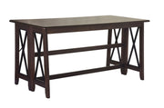 Drop Leaf Table With 4 Stools - Dark Brown - R&R Furniture Gallery (Fountain Valley, CA)