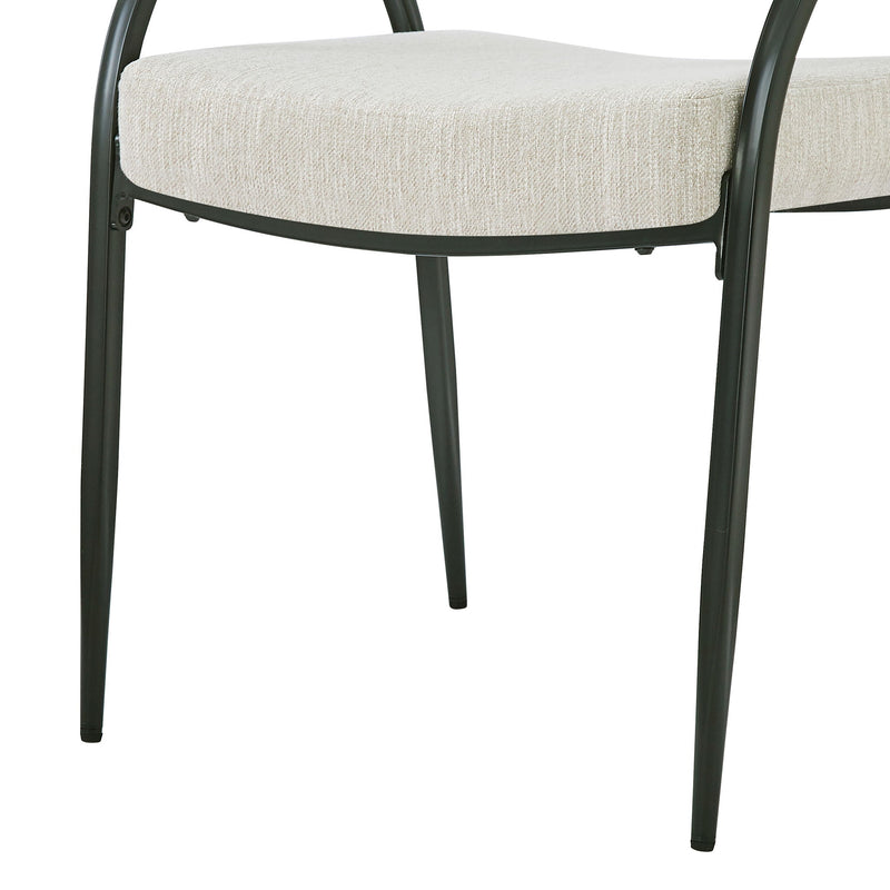 Contemporary Upholstered Dining Chairs With Metal Legs (Set of 2) - R&R Furniture Gallery (Fountain Valley, CA)