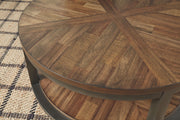 Roybeck - Occasional Table Set (Set of 3) - Light Brown / Bronze - R&R Furniture Gallery (Fountain Valley, CA)