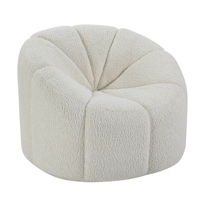 Osmash - Chair With Swivel - White Teddy Sherpa - R&R Furniture Gallery (Fountain Valley, CA)