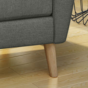 Fabric Channel Stitch Club Chair With Tufted Back - Gray - R&R Furniture Gallery (Fountain Valley, CA)