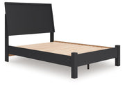Signature Design by Ashley Danziar panel bed with low footboard, showcasing a sturdy wooden frame and sleek design.