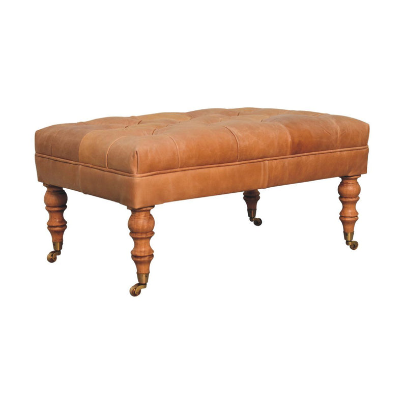 Buffalo - Ottoman With Castor Legs - R&R Furniture Gallery (Fountain Valley, CA)