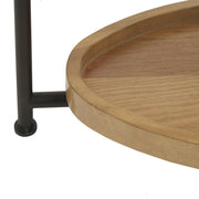 Oval Coffee Table - White / Natural - R&R Furniture Gallery (Fountain Valley, CA)