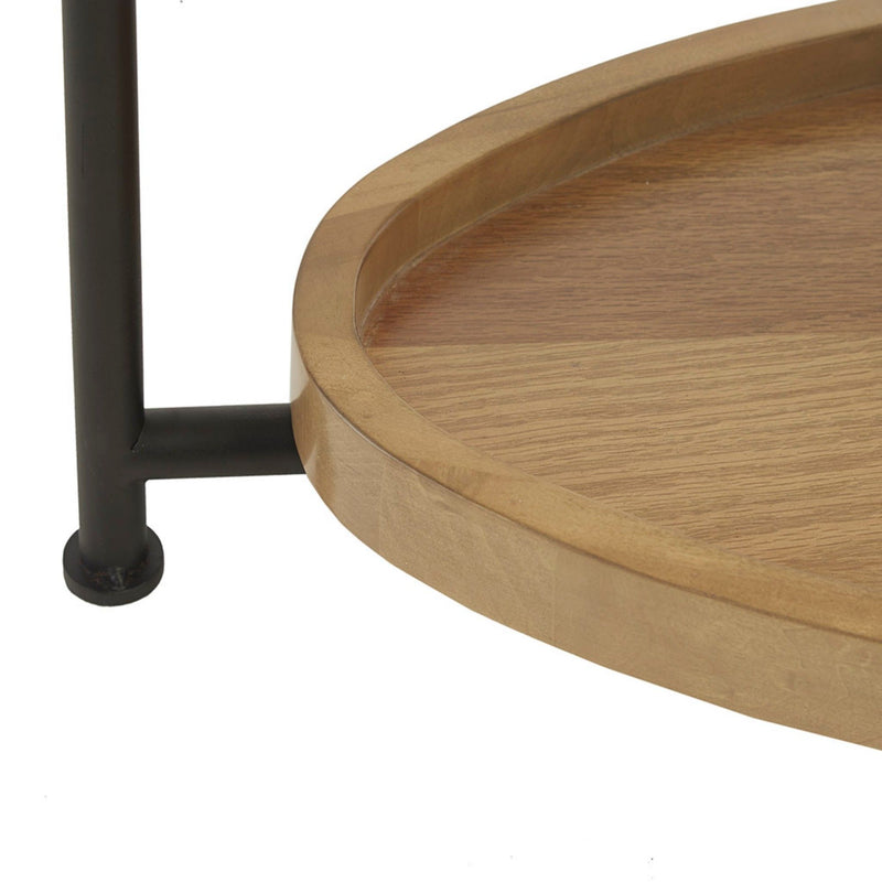 Oval Coffee Table - White / Natural - R&R Furniture Gallery (Fountain Valley, CA)
