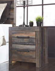 Drystan - Two Drawer Night Stand - Brown / Beige - R&R Furniture Gallery (Fountain Valley, CA)