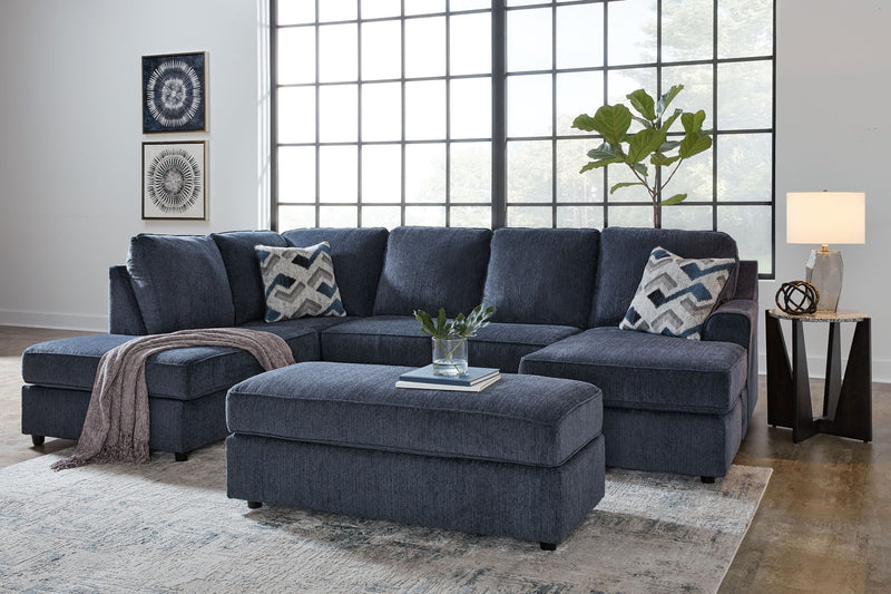 Signature Design by Ashley Albar Place sectional with ottoman, 3-piece living room set featuring plush cushions and modern style.