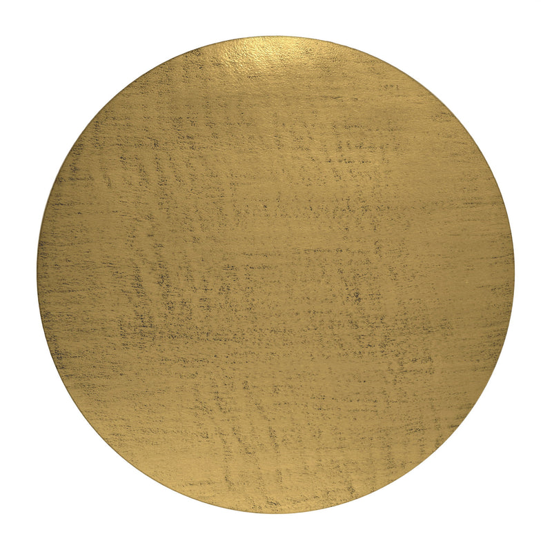 Johnsen Morse Pattern Accent Table by Simpli-Home in antique brass finish, featuring a decorative Morse code-inspired design.