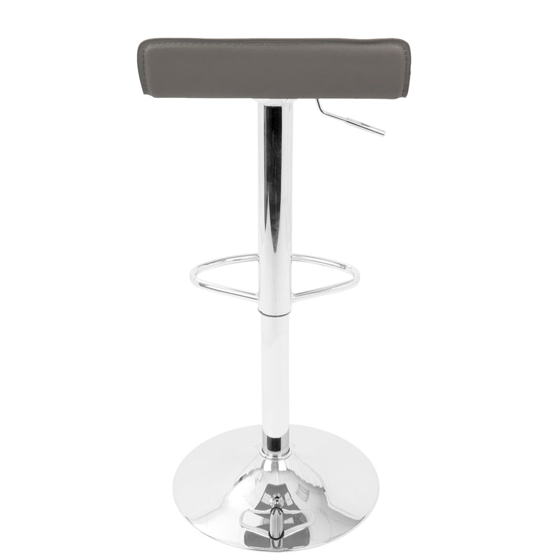 Set of two Lumi Source Ale contemporary adjustable barstools with modern design and wooden seats, perfect for kitchen or bar area.
