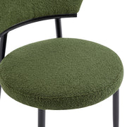 Upholstered Dining Chair (Set of 2) - Green Fabric - R&R Furniture Gallery (Fountain Valley, CA)