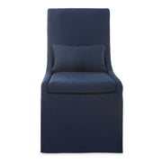 Uttermost Coley armless side chair with upholstered seat and sleek wooden legs, modern design for living or dining spaces.