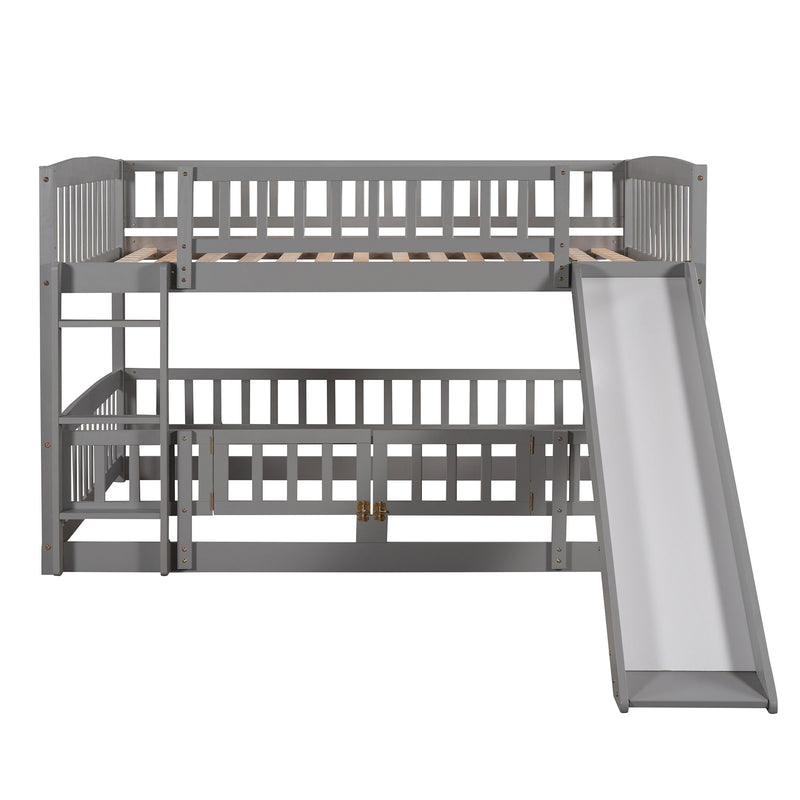 Low Bunk Bed With Slide, Fence And Ladder - R&R Furniture Gallery (Fountain Valley, CA)