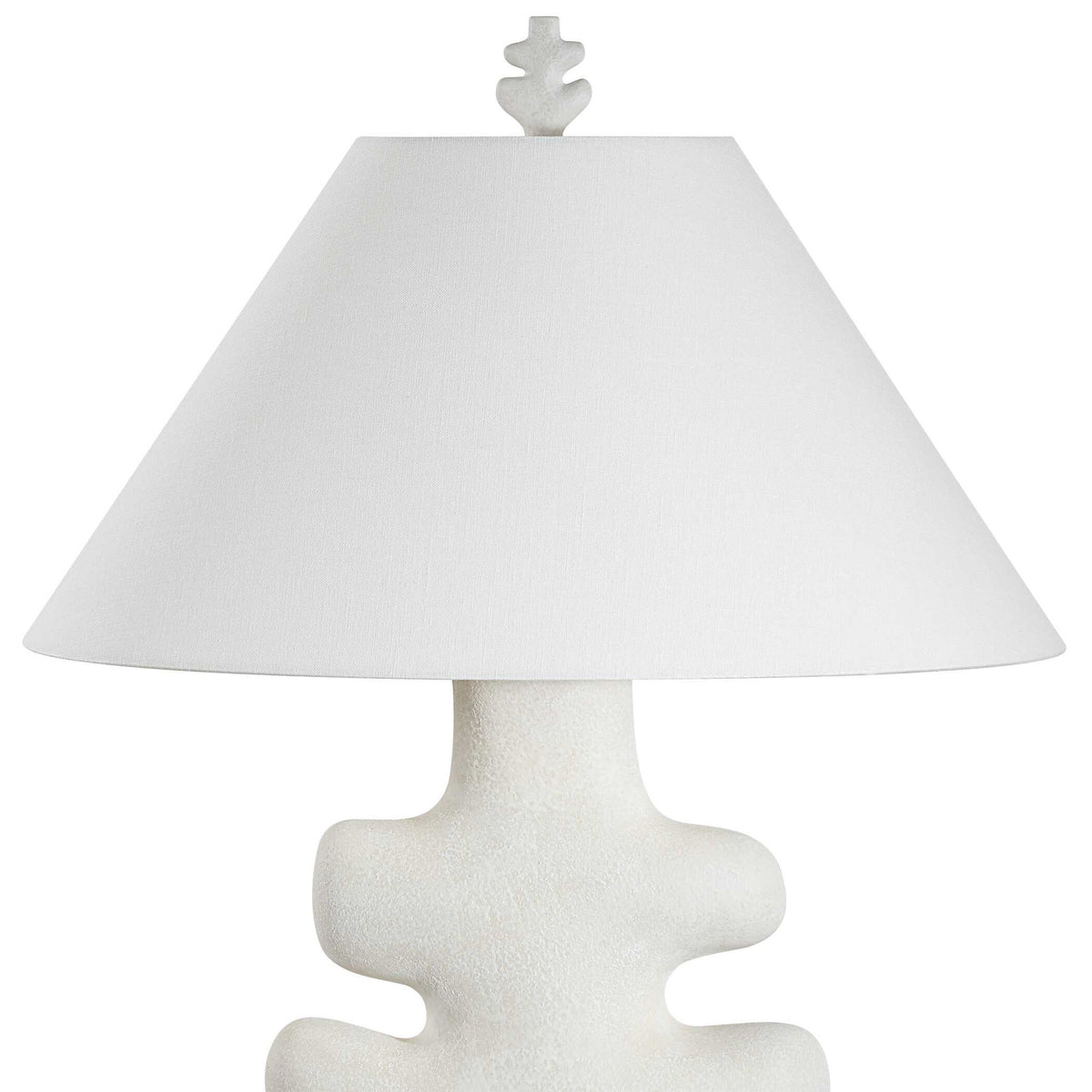 Frosted Leaf - Table Lamp - White