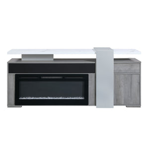Zorra - Entertainment Unit With Bluetooth Speaker - Gray