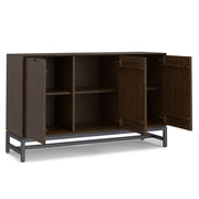 Banting Solid Wood Sideboard Buffet with Metal Frame — Modern Industrial Dining Room Storage - R&R Furniture Gallery (Fountain Valley, CA)