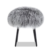 Alberta - Mongolian Sheepskin Round Ottoman - R&R Furniture Gallery (Fountain Valley, CA)