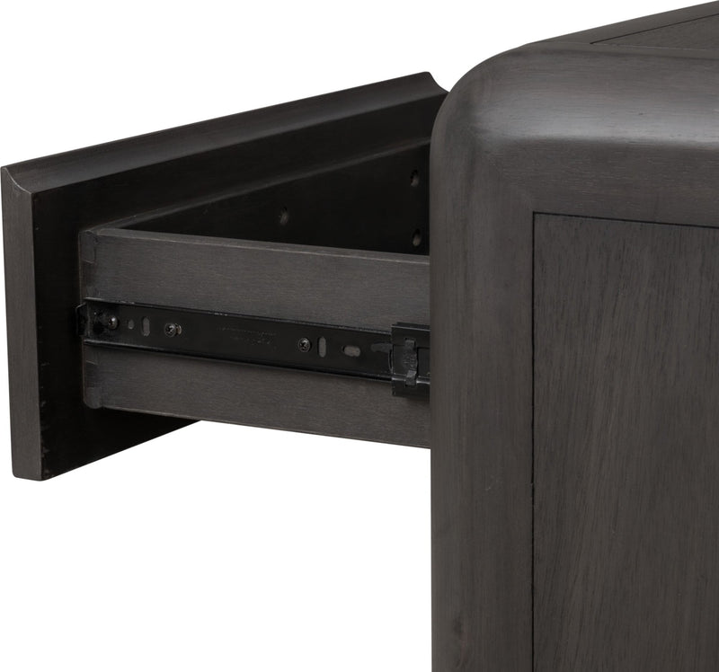 Xolani One Drawer Acacia Wood Nightstand in Jaguar