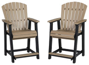 Fairen Trail - Barstool (Set of 2) - Black / Driftwood - R&R Furniture Gallery (Fountain Valley, CA)