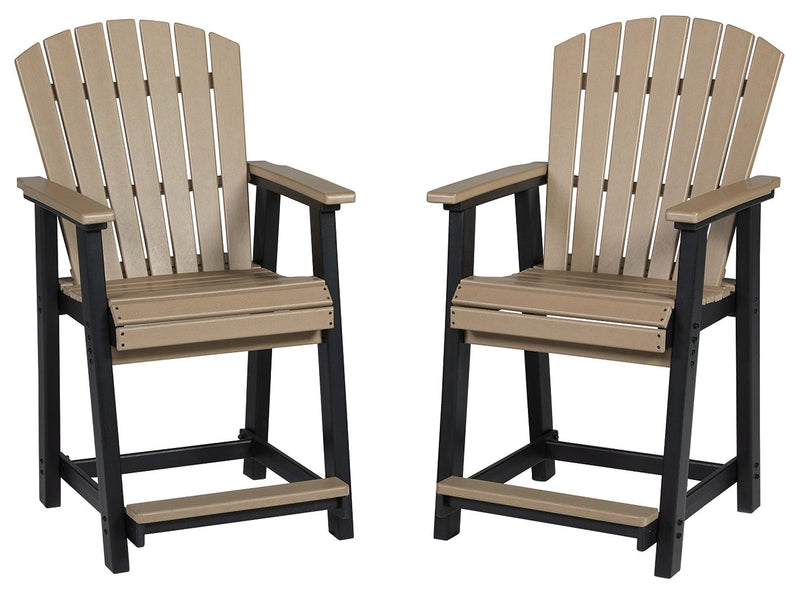 Fairen Trail - Barstool (Set of 2) - Black / Driftwood - R&R Furniture Gallery (Fountain Valley, CA)