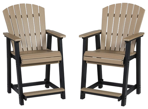 Fairen Trail - Barstool (Set of 2) - Black / Driftwood - R&R Furniture Gallery (Fountain Valley, CA)