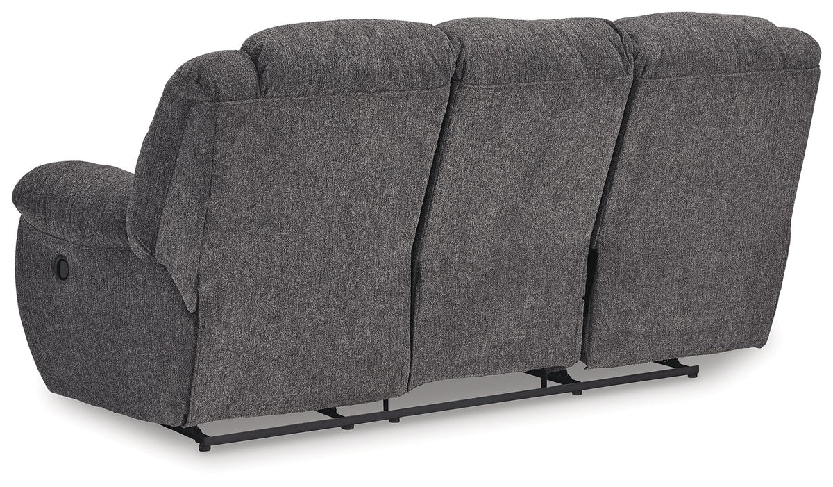 Foreside - Reclining Sofa - Charcoal - R&R Furniture Gallery (Fountain Valley, CA)