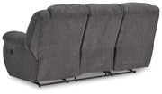 Foreside - Reclining Sofa - Charcoal - R&R Furniture Gallery (Fountain Valley, CA)