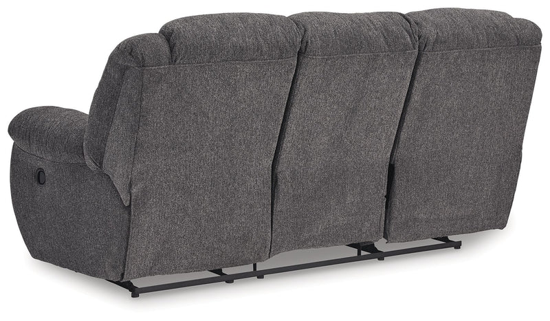 Foreside - Reclining Sofa - Charcoal - R&R Furniture Gallery (Fountain Valley, CA)
