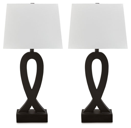 Markellton - Poly Table Lamp (Set of 2) - Black - R&R Furniture Gallery (Fountain Valley, CA)