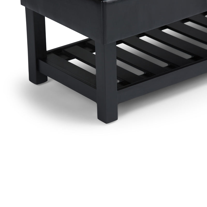 Saxon - Upholstered Transitional Storage Ottoman Bench - R&R Furniture Gallery (Fountain Valley, CA)