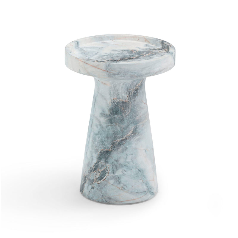 Zara - Indoor / Outdoor Side Table - Blue / White - R&R Furniture Gallery (Fountain Valley, CA)