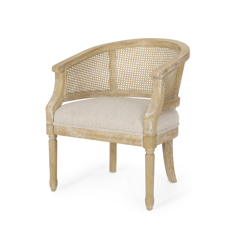 Curved Backrest Accent Chair - R&R Furniture Gallery (Fountain Valley, CA)