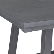 Counter Height Dining Table With Tapered Base And Lazy Susan - Gray - R&R Furniture Gallery (Fountain Valley, CA)