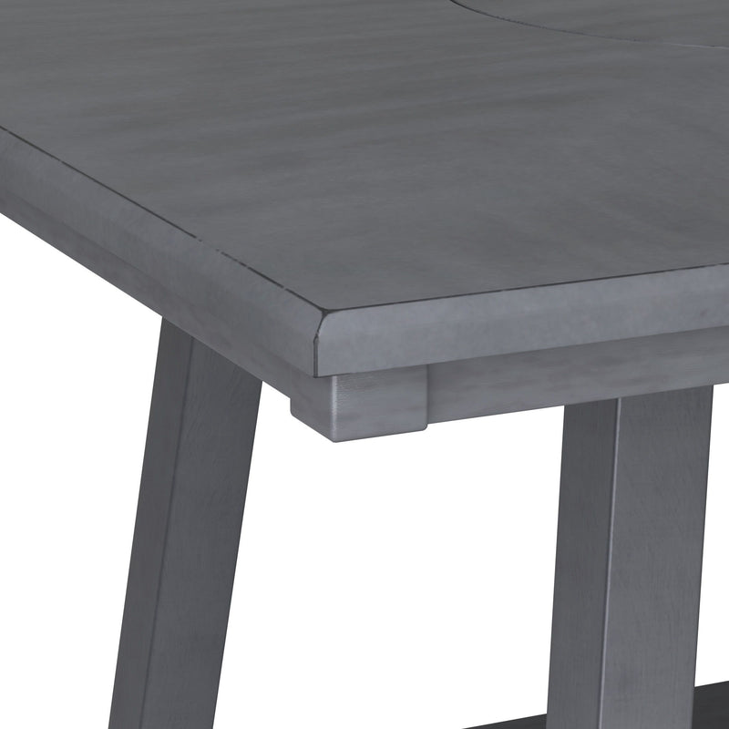 Counter Height Dining Table With Tapered Base And Lazy Susan - Gray - R&R Furniture Gallery (Fountain Valley, CA)