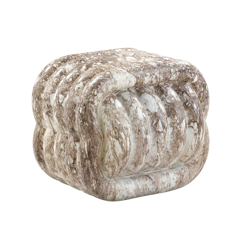 Love Knot - Faux Marble Indoor / Outdoor Accent Stool - R&R Furniture Gallery (Fountain Valley, CA)