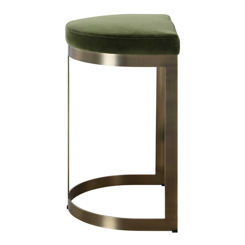 Ivanna counter stool by Uttermost featuring a sleek, modern design with wood and metal accents in a natural finish.