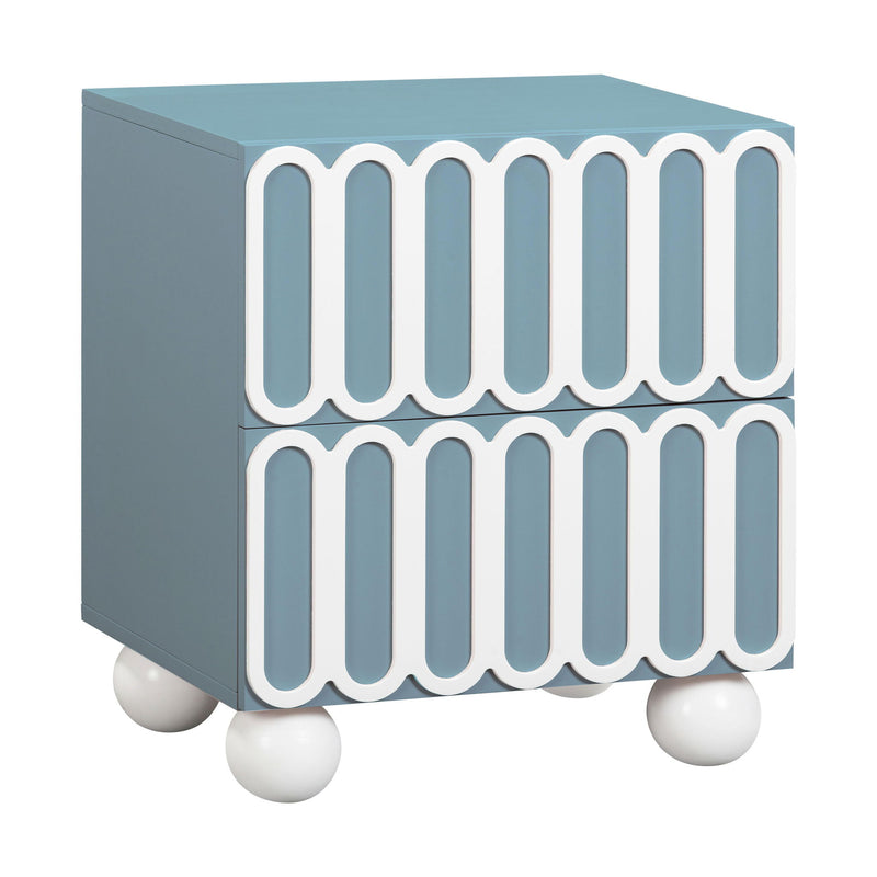 Tori - Motif Nightstand - Blue - R&R Furniture Gallery (Fountain Valley, CA)
