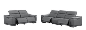 2679 - Genuine Leather Reclining Set (Sofa And Loveseat With 4 Power Recliners)
